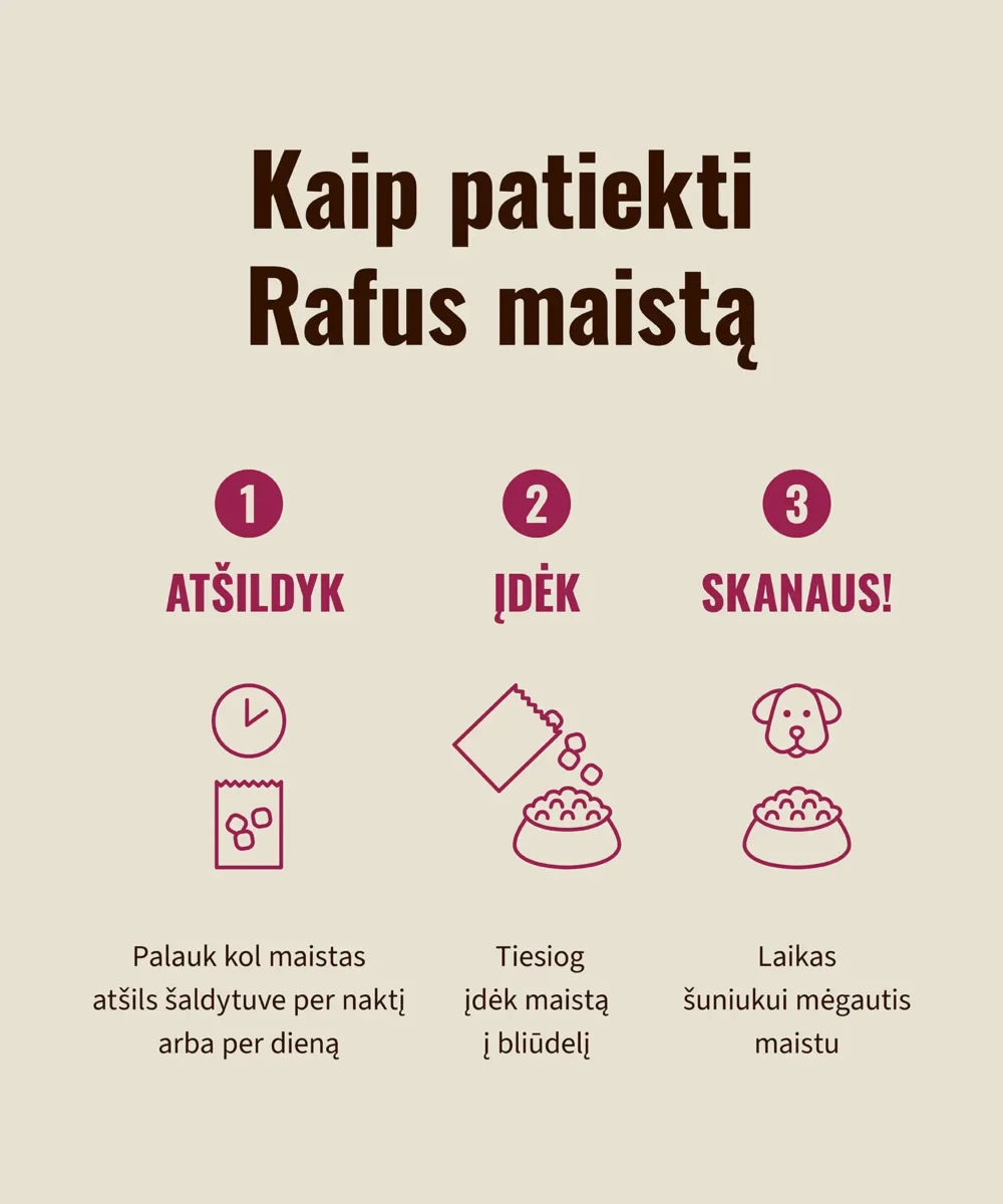 Visavertis arklienos žalias ėdalas šunims, 1 kg