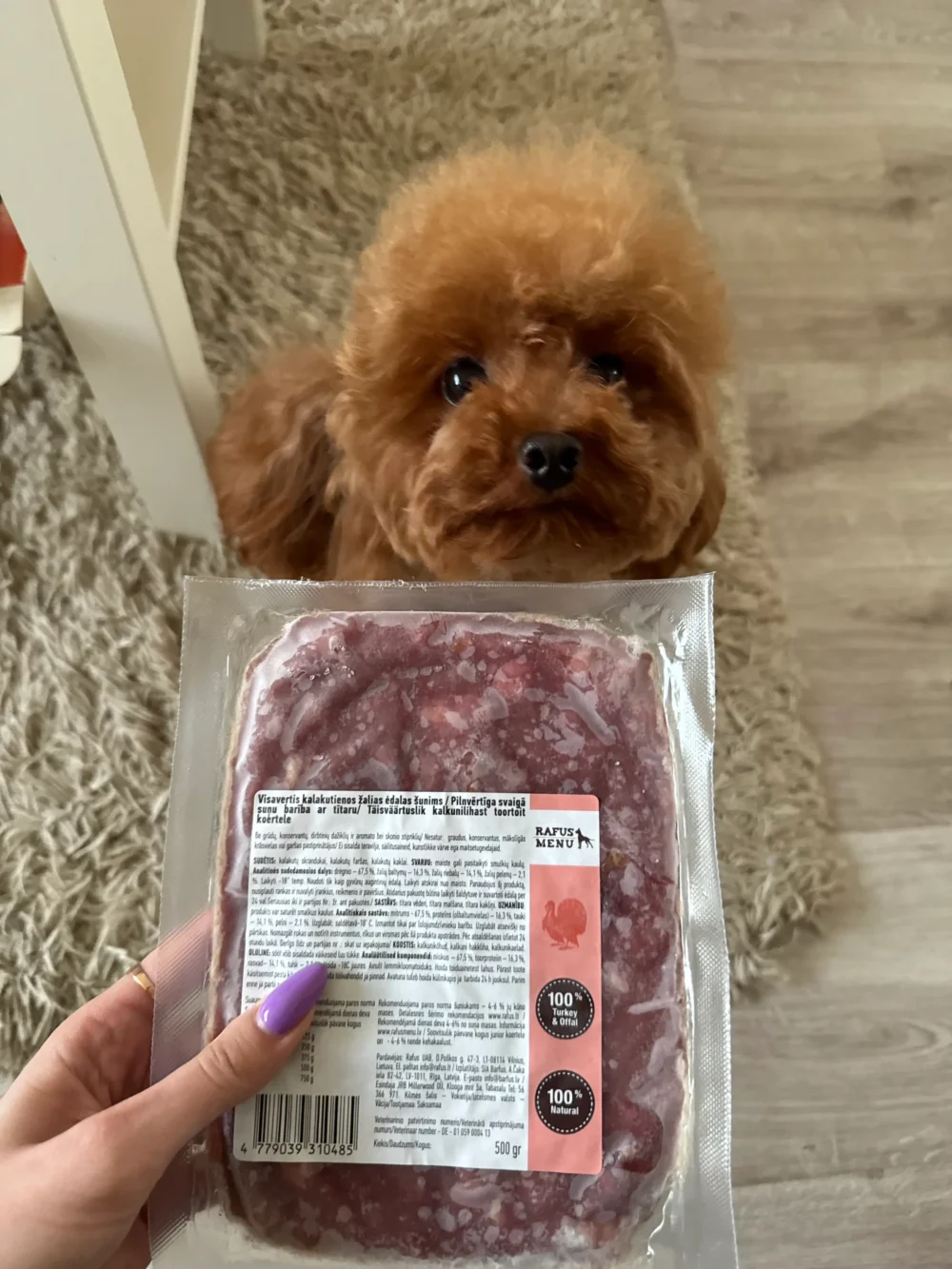 Visavertis kalakutienos ėdalas šunims, 500 g