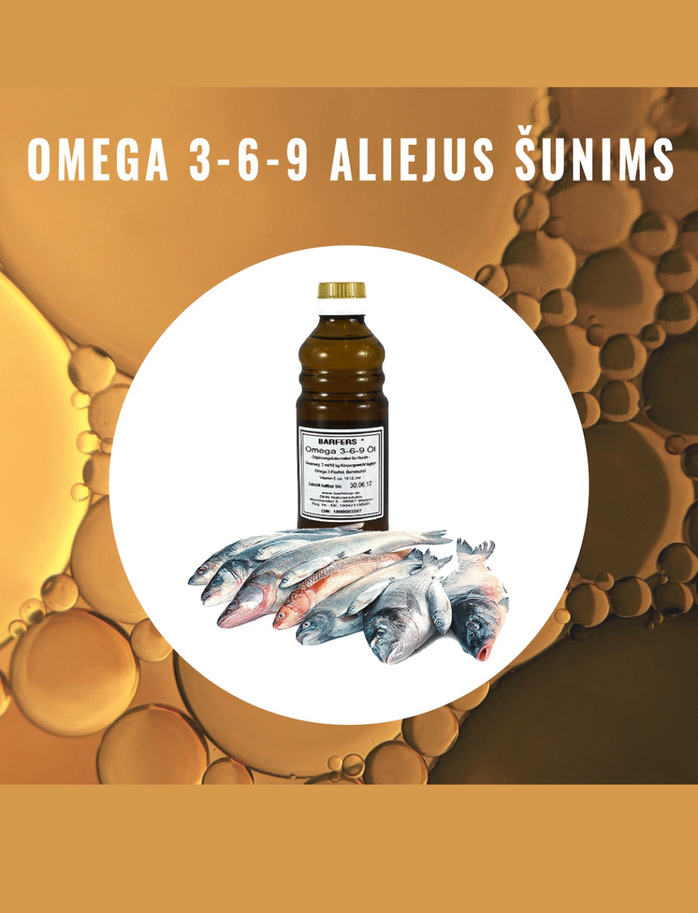 BARFERS® Omega 3-6-9 aliejus 250 ml