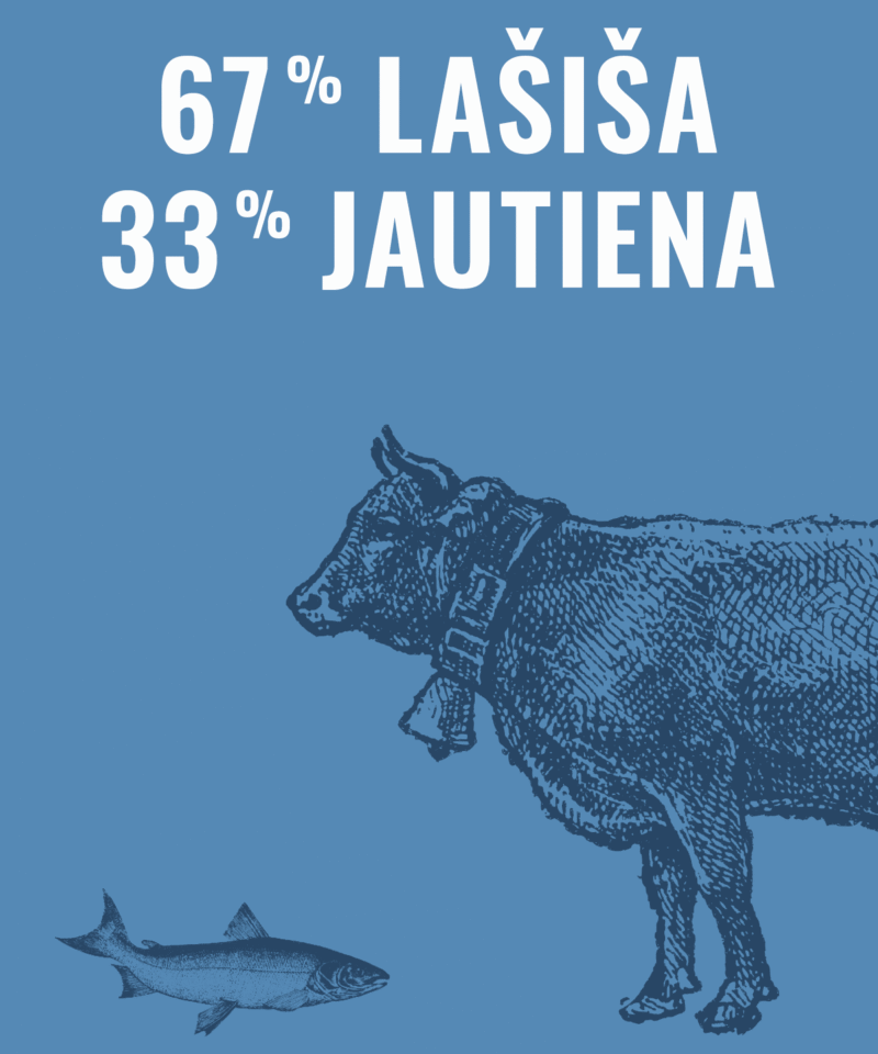 Visavertis lašišos ir jautienos ėdalas, 500g